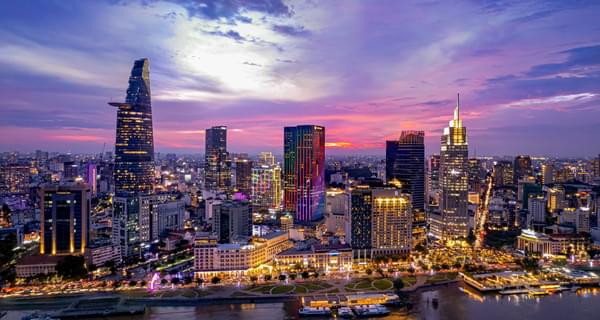 Ho Chi Minh City night skyline Vietnam