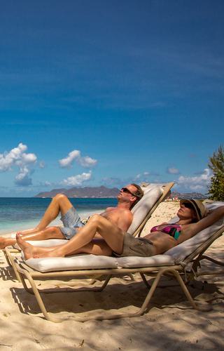 Couple on the beach St Vincent and the Grenadines