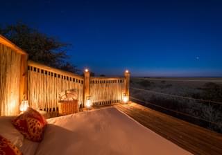 Kalahari Plains Camp Rooftop Star Bed