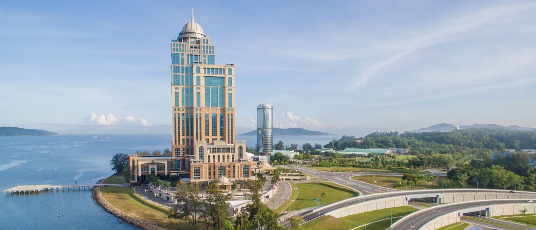 Aerial Kota Kinabalu Borneo Malaysia