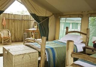 Laikipia Wilderness Camp Bed And Bathroom