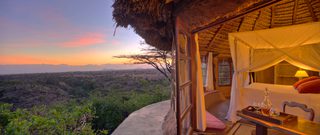 Lewa  Wilderness Bedroom Sunset