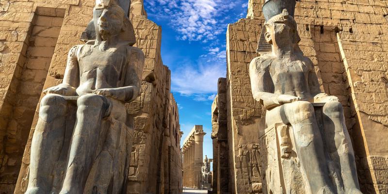 Entrance to open air museum at Luxor Egypt Entrance to open air museum at Luxor Egypt