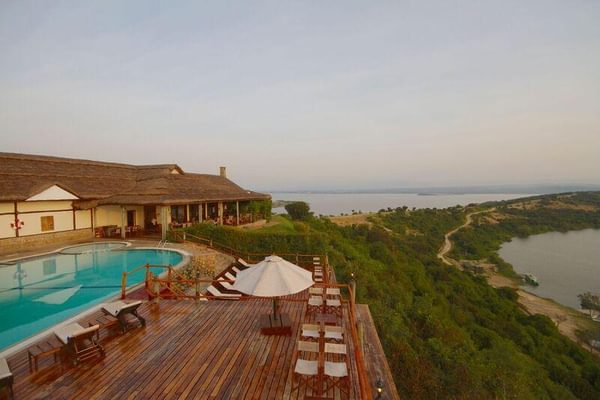 Mweya Safari Lodge Aerial Mweya Safari Lodge Aerial