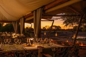 Onguma tented camp dining view, Namibia