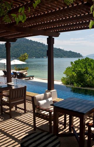 Open air restaurant in pangkor Laut Canva Pro