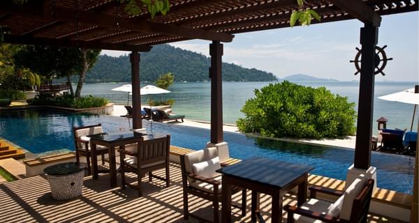 Open air restaurant in pangkor Laut Canva Pro