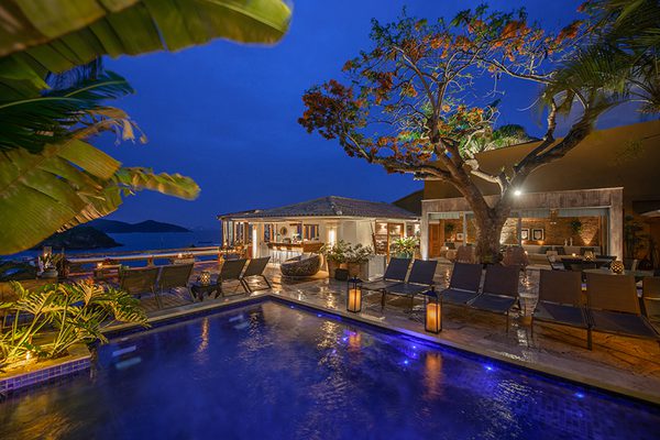 Pool night Pousada Vila d'Este Buzios Green Coast Brazil Pool night Pousada Vila d'Este Buzios Green Coast Brazil