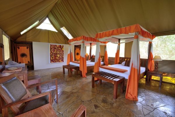 Selous Riverside Camp Twin Tent Selous Riverside Camp Twin Tent