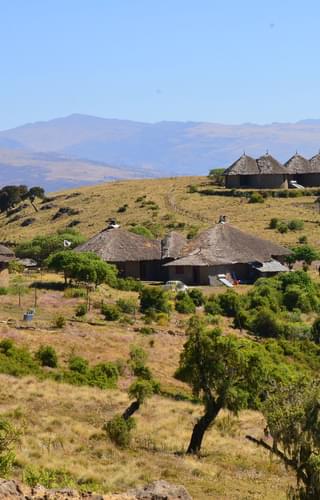 Simien Lodge From Small Hill