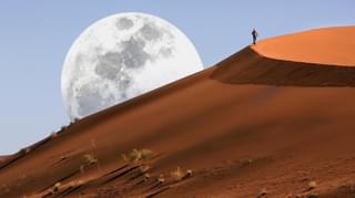 Sossusvlei Dune Moonrise