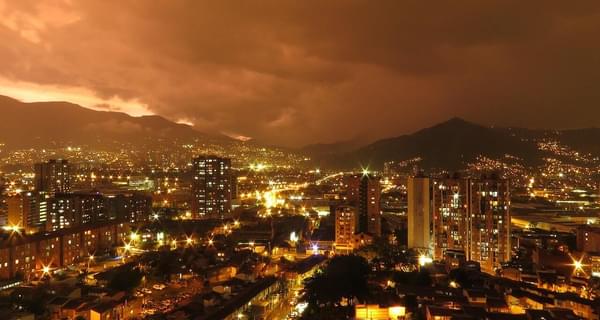 Colombia Medellin city sunset min