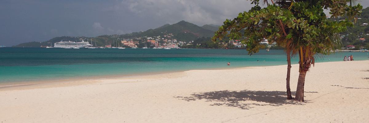 Sandy beach and bay St Georges Grenada Canva Pro Sandy beach and bay St Georges Grenada Canva Pro
