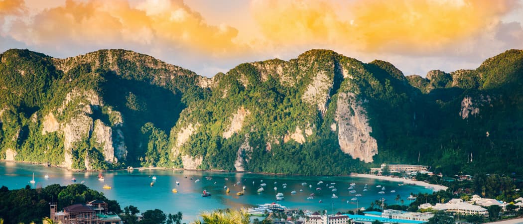 View of thailand mountains and sea phi phi island unsplash